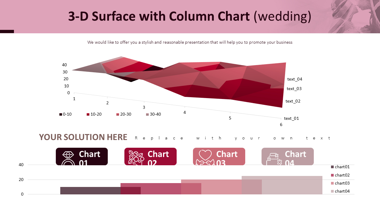 3 D Surface With Column Chart Wedding