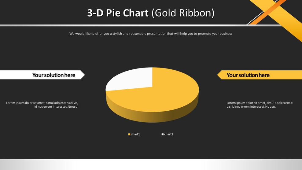 3-D Pie Chart (Gold Ribbon)_01