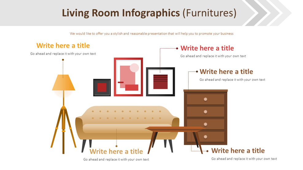 Living Room Infographics Diagram (Furnitures)