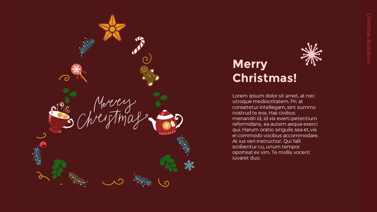christmas illustration ppt background images 305291