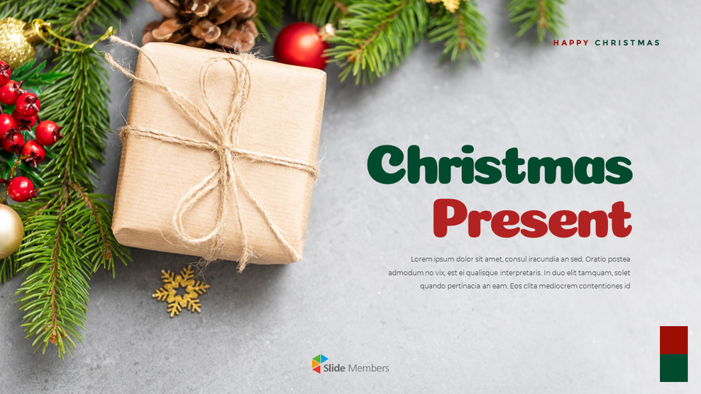 Regalo de Navidad Plantillas de PowerPoint para empresas_01