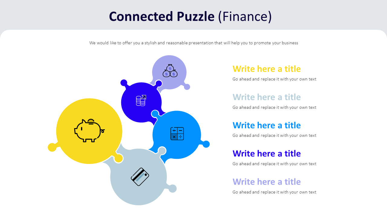 Connected Puzzle Diagram (Finance)