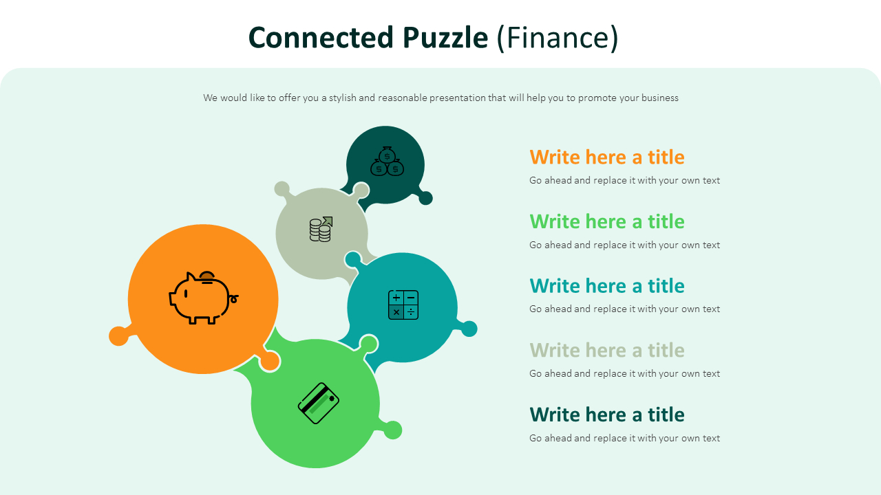 Connected Puzzle Diagram (Finance)