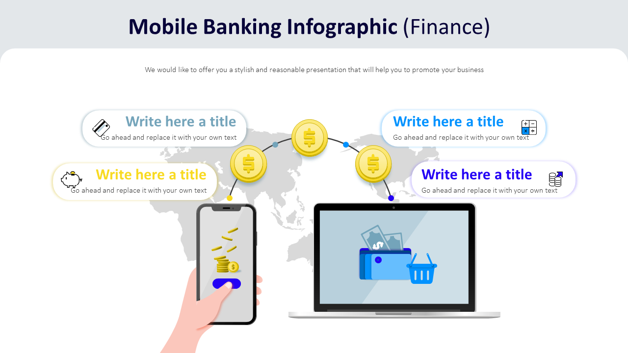 Mobile Banking Infographic Diagram (Finance)