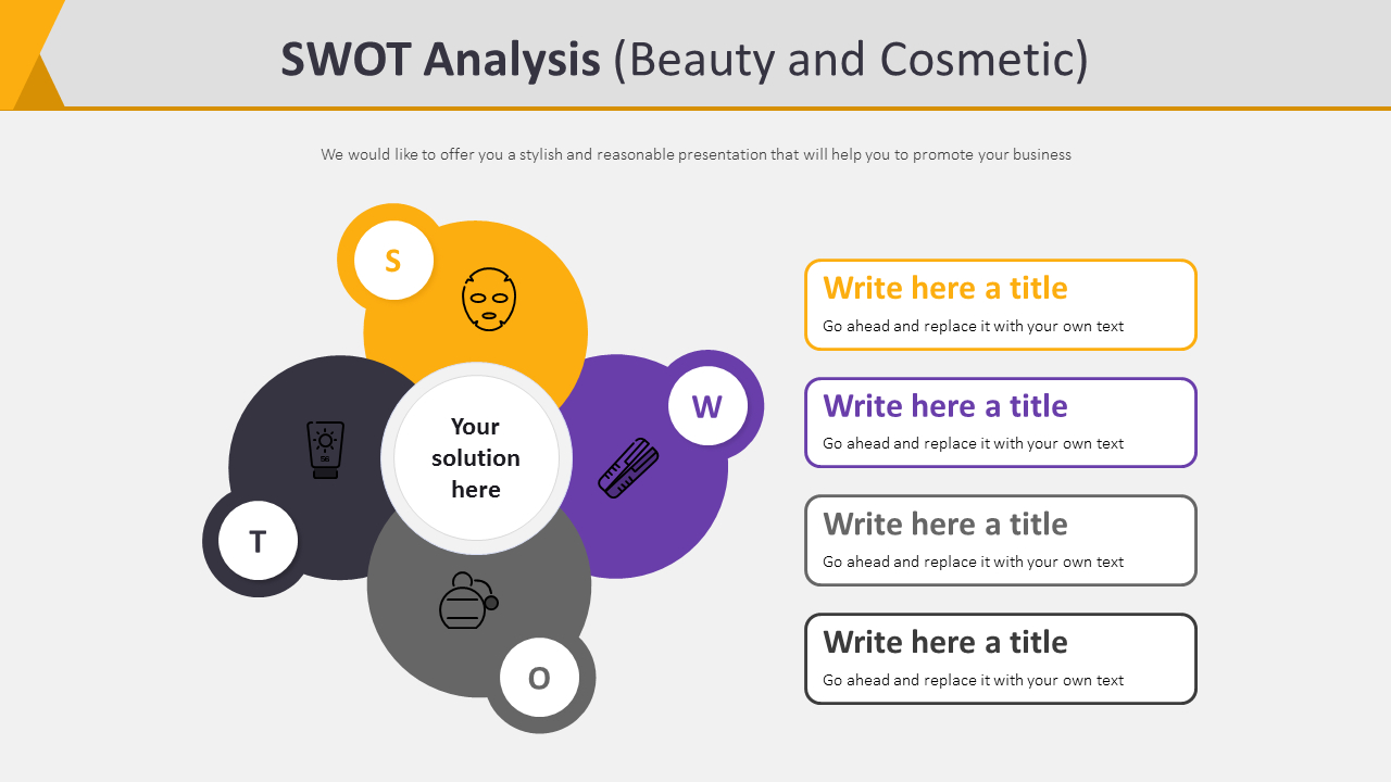 SWOT Analysis Diagram (Beauty and Cosmetic)