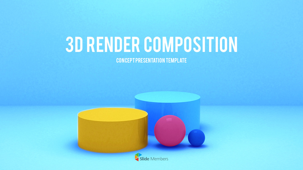 3D Render Composition Business plan PPT