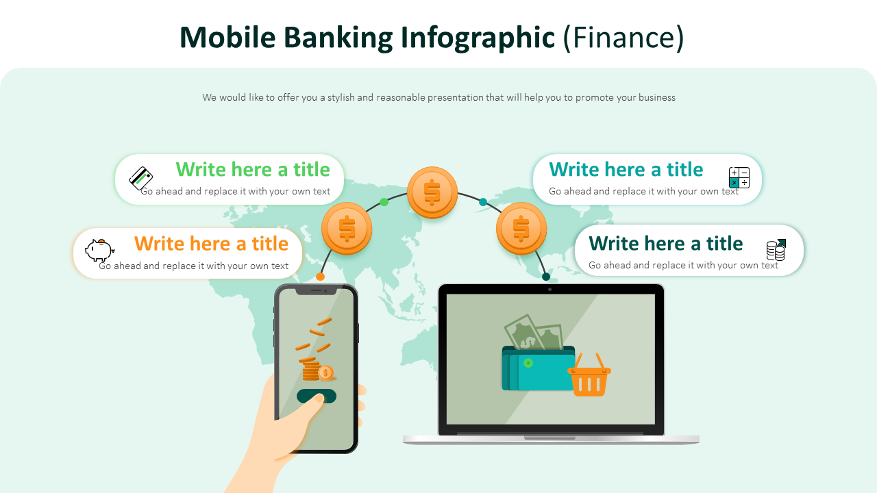 Mobile Banking Infographic Diagram (Finance)
