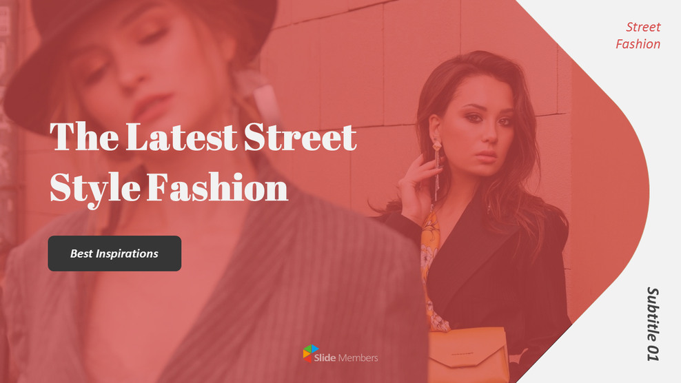 The Latest Street Style Fashion Simple PowerPoint Template Design_01