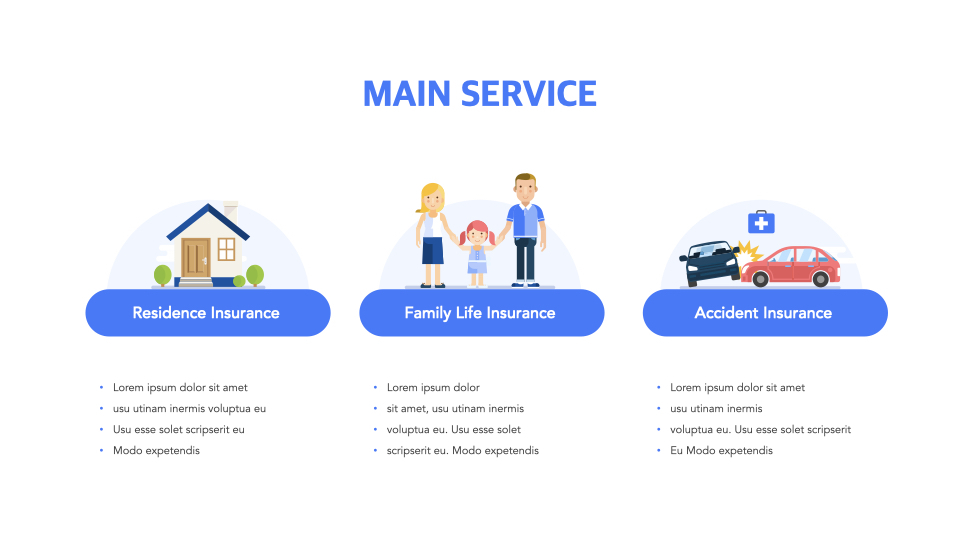 Insurance Services Pitch Deck Keynote Examples