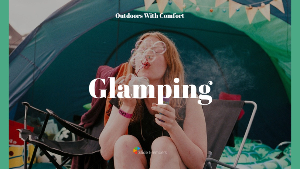 Glamping Modèles de thèmes PPT_01