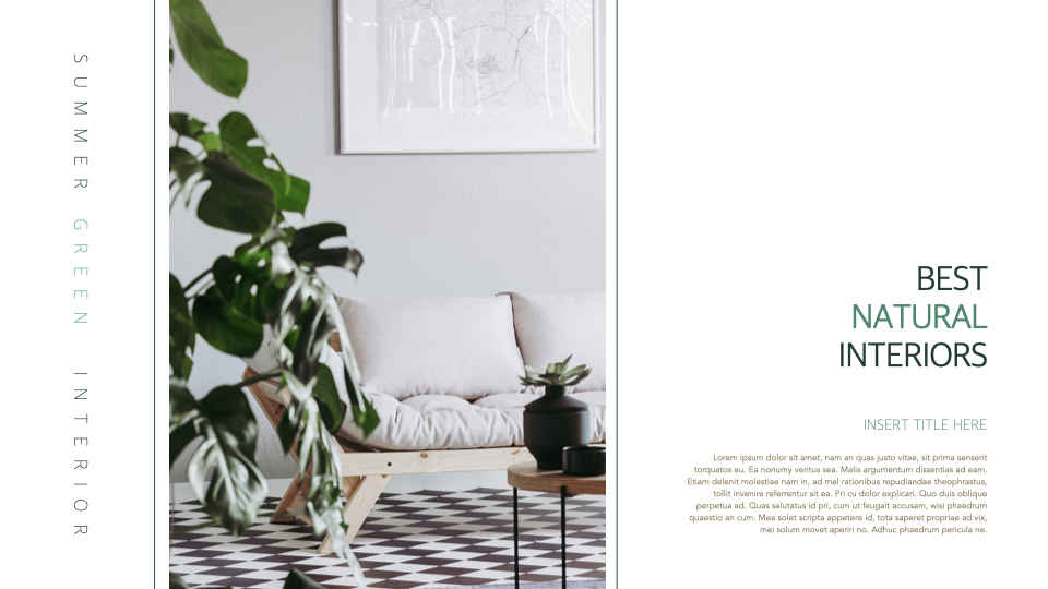 Summer Green Interior Theme Keynote Design