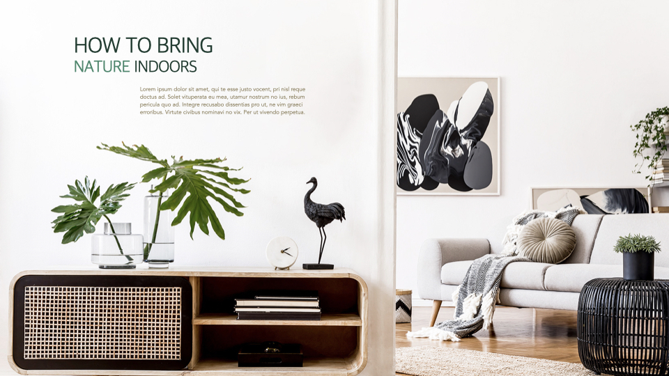 Summer Green Interior Theme Keynote Design