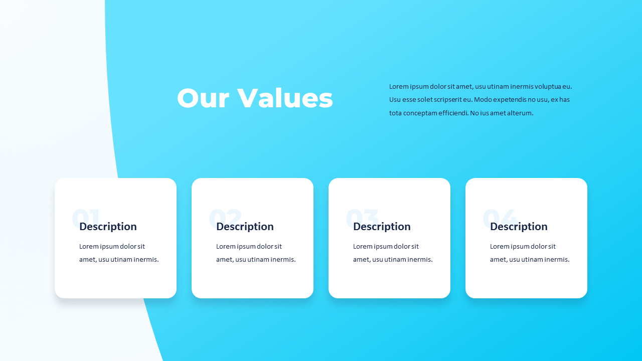 Company Values Slide Page