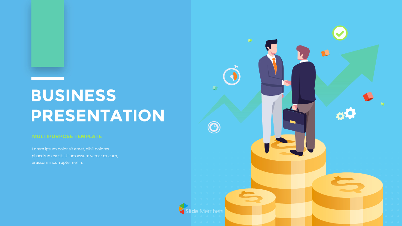 财务业务报告免费PPT封面幻灯片 - 会计和财务分析_02