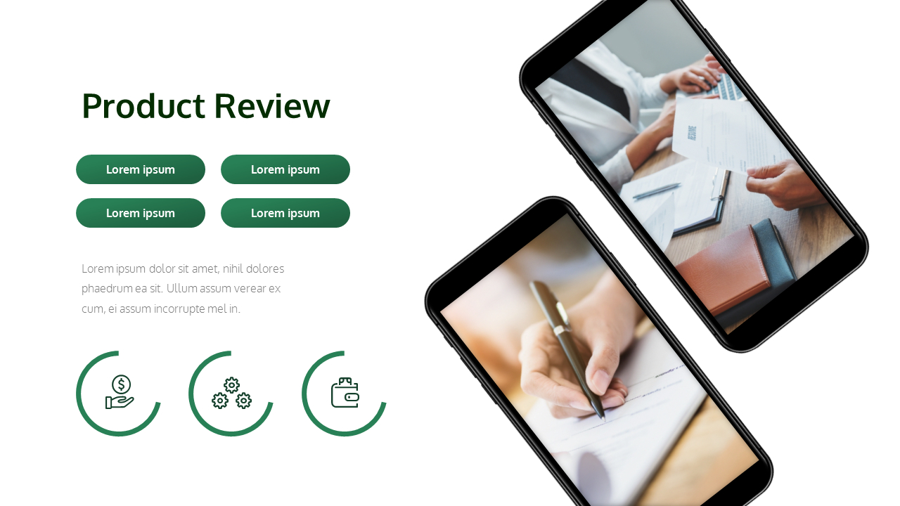Product Review Slide Layout