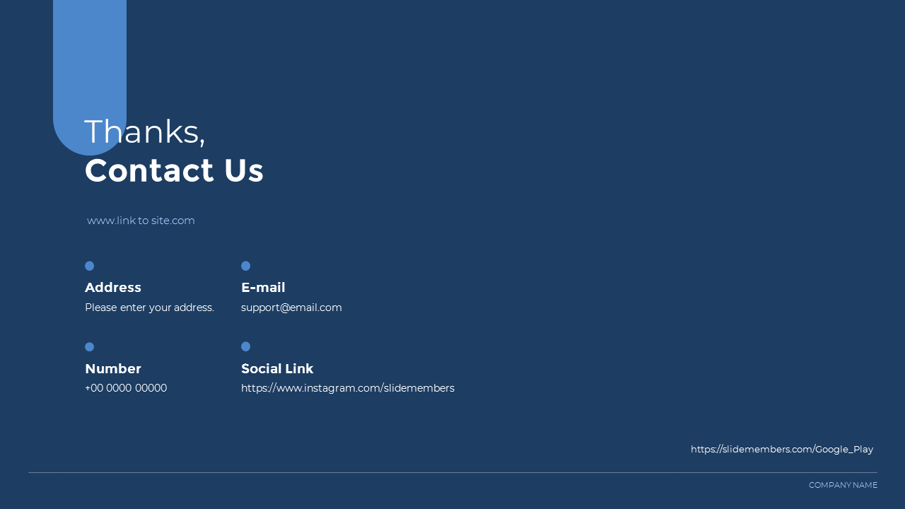Thanks Contact Us PPT Slide Deck