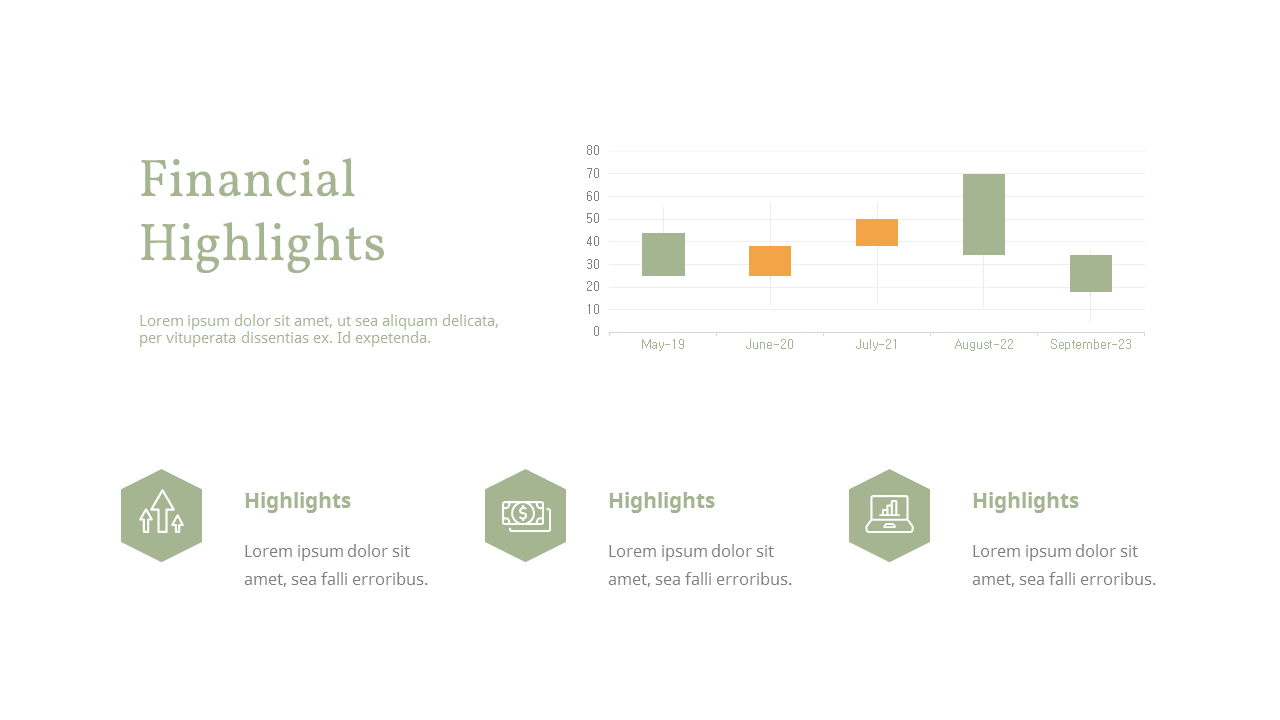 Financial highlights template image