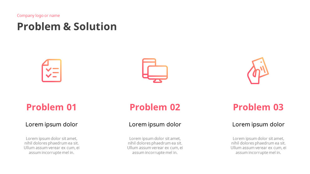 Problem & Solution Page Template|Single Slides