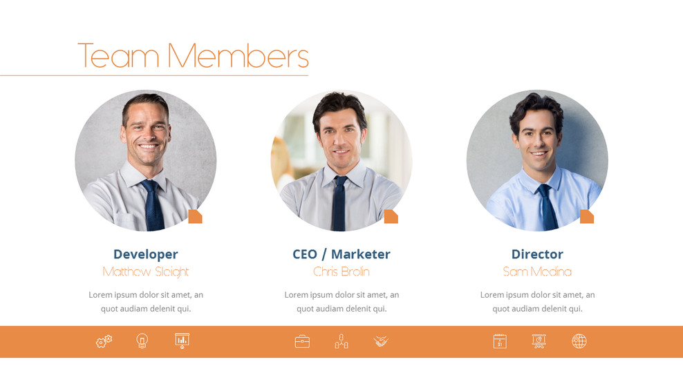 Team Members PPT Slide Deck