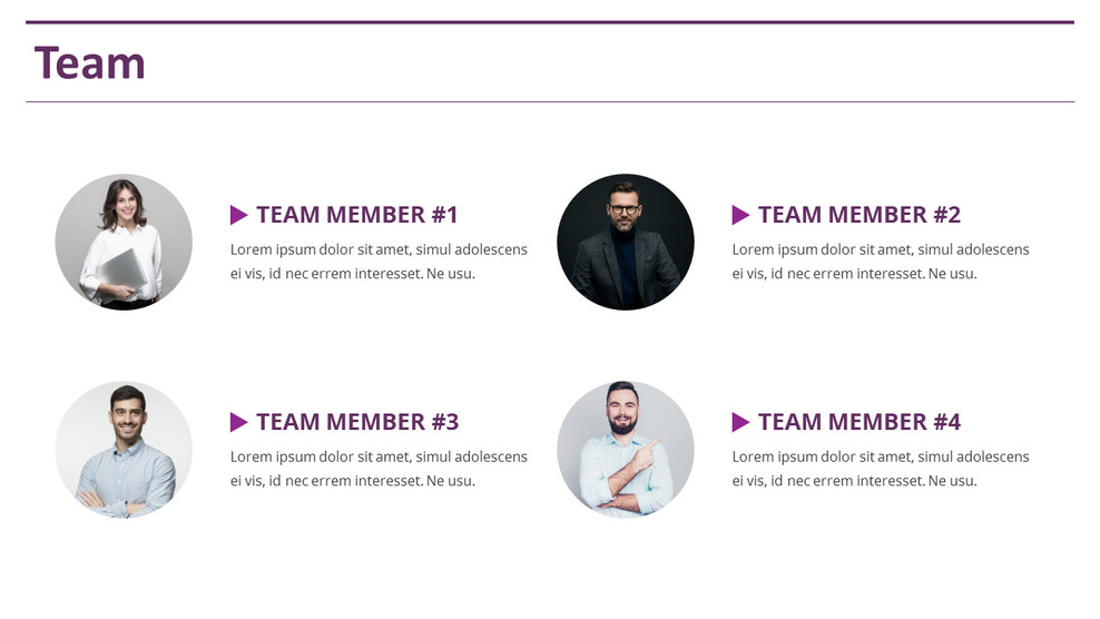 Team Simple Slide|Our|Single