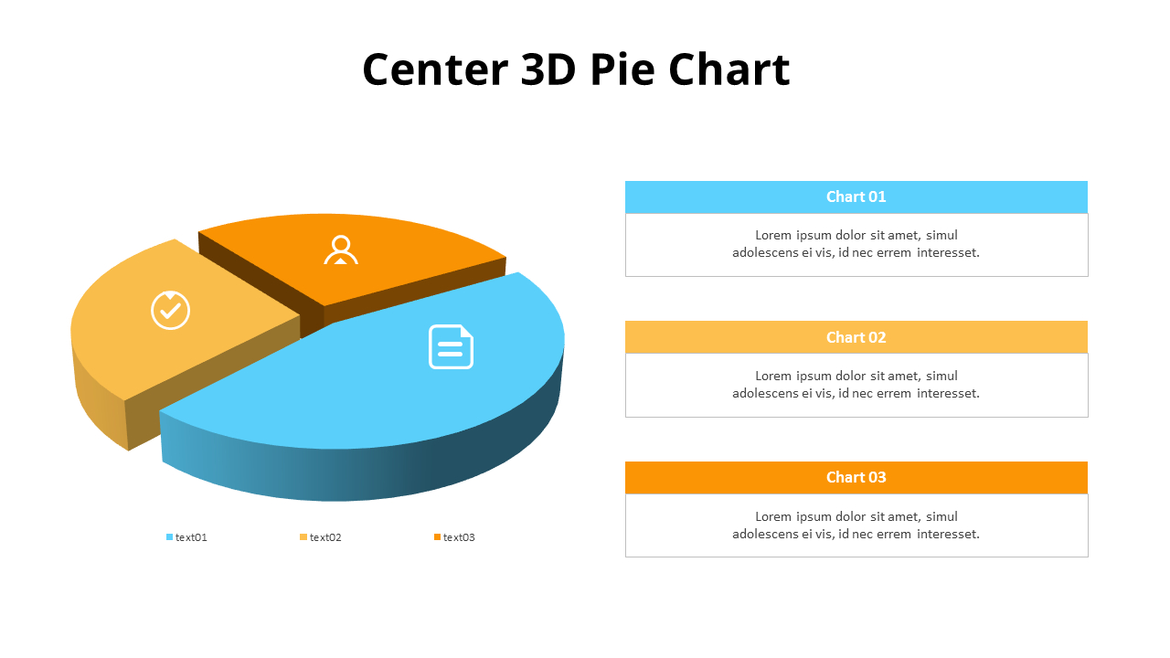 Exploded 3D Pie Chart and Text Boxes