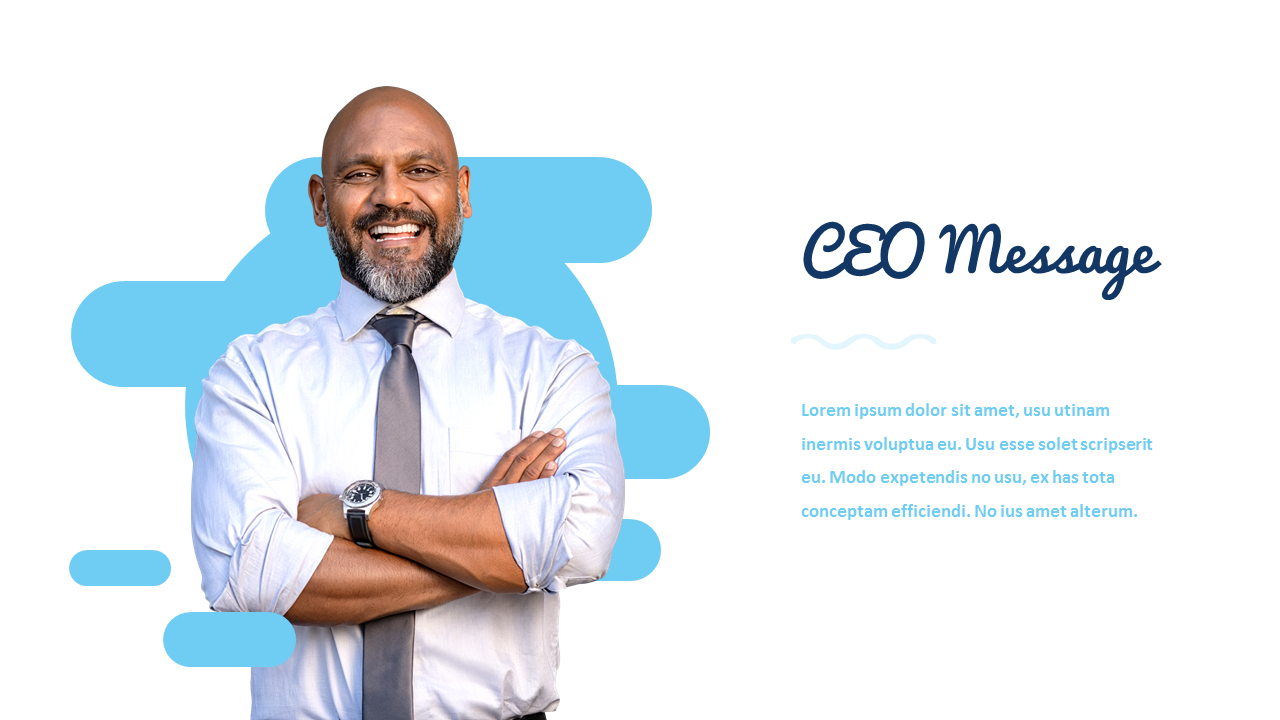 Our Ceo Message About Company Profile Presentation Graphics