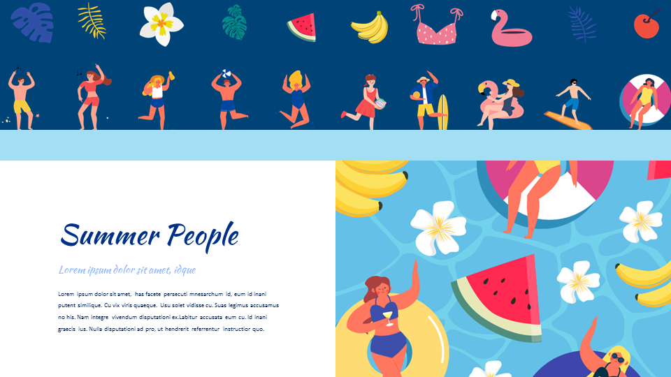 Summer Illustration Presentation Google Slides Templates