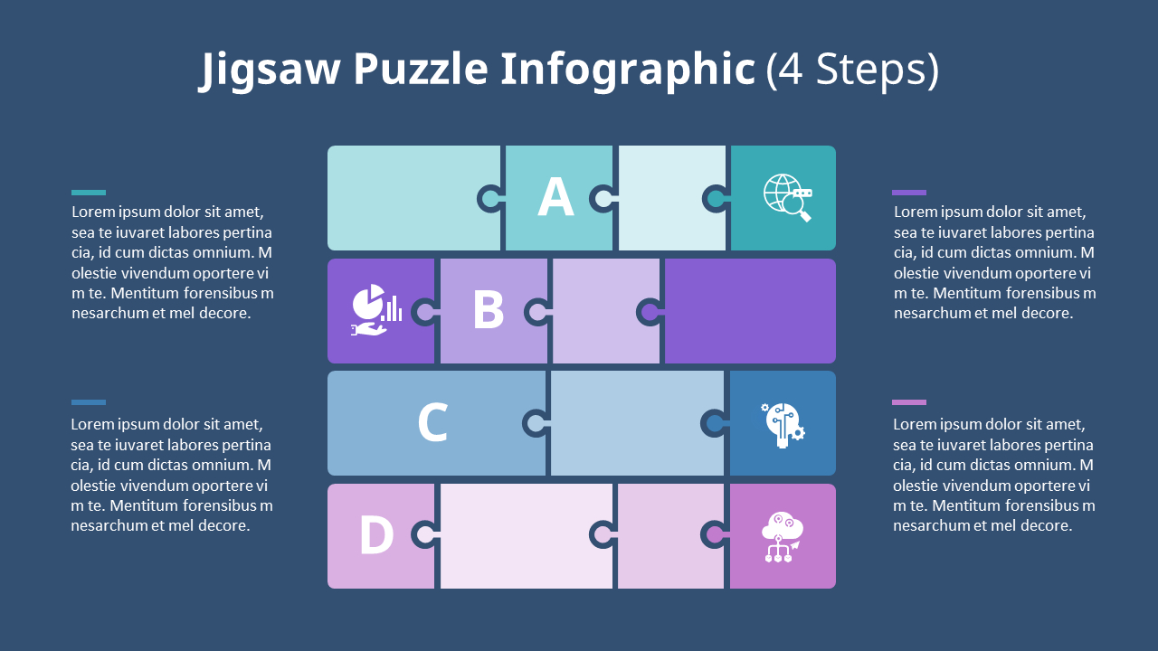 Jigsaw Puzzle Infographic Diagram Animation Templates