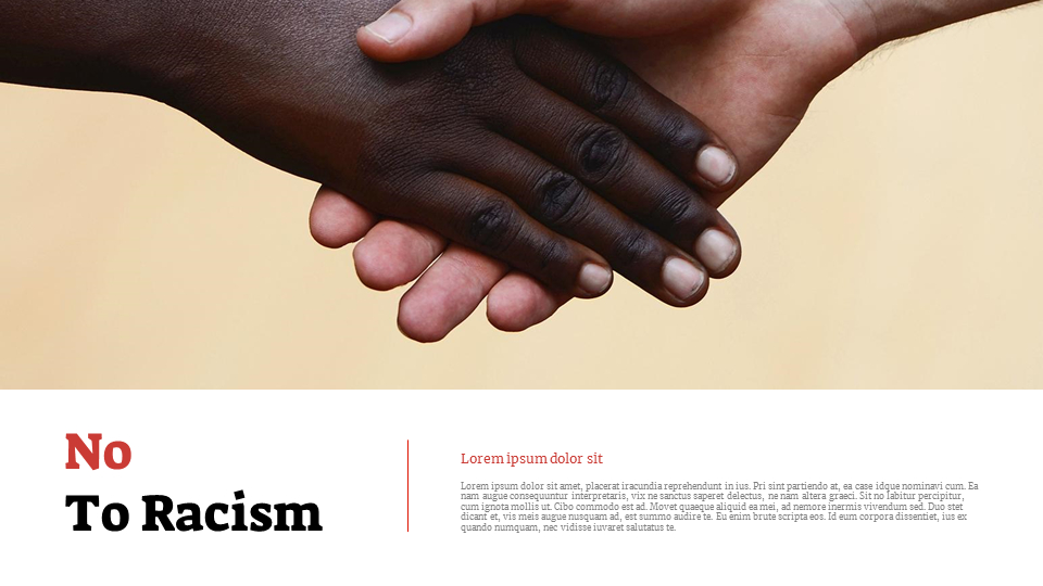 Say No to Racism Google Slides Templates