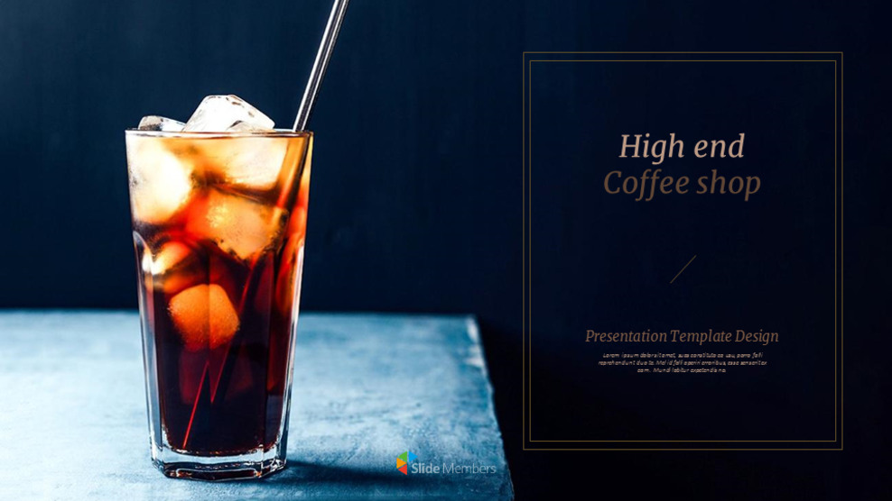 High end coffee shop Simple Presentation Google Slides Template_01