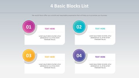 Free PowerPoint Diagram Template: Clean Block List Slide for Clear ...