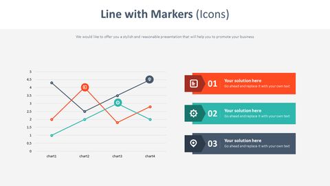 Line with Markers (Icons)