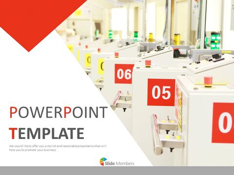 無料powerpointのテンプレートデザイン 工場運営