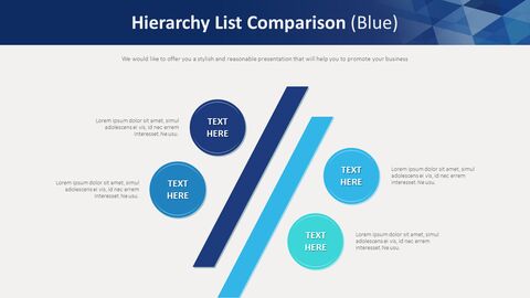 Hierarchy List Comparison Diagram (Blue)|Relationship