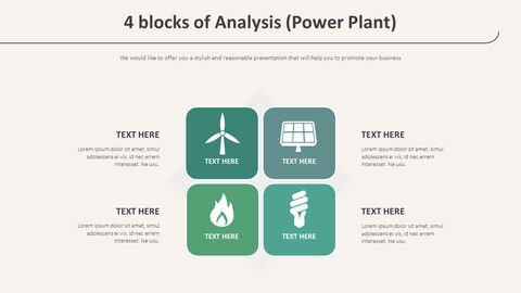 4 blocks of Analysis Diagram (Power Plant)|Matrix