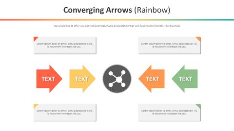 Converging Arrows Diagram (Rainbow)
