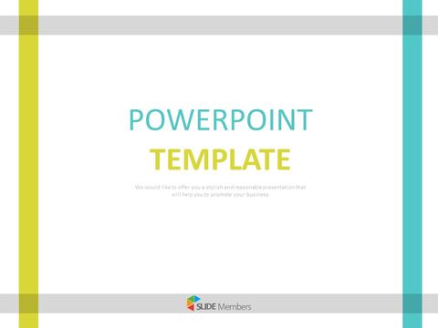 Turquoise Powerpoint Slide Gray, Turquoise Outlines - Free PPT Template