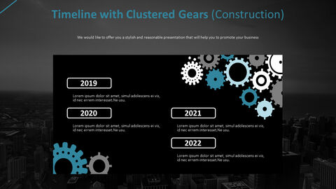 Timeline Diagram Free PowerPoint Template for Construction Project ...