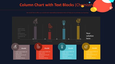 Column Chart with Text Blocks (Chemistry)