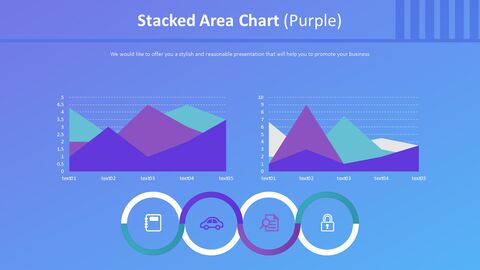 Stacked Area Chart (Purple)