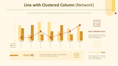 Line with Clustered Column Chart (Network)
