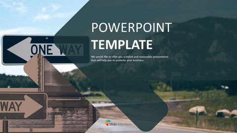Sign Post Powerpoint Template Free Template Design - Road Signpost