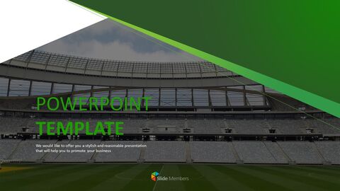 無料テンプレートのデザイン サッカースタジアム