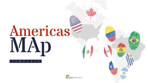 America Map Simple Slides Design