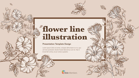 Flower Illustration PPT Keynote