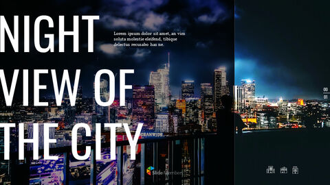 Night View Of The City Powerpoint Layout