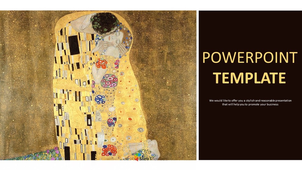 Gustav Klimt "The Kiss" - Free PPT Template