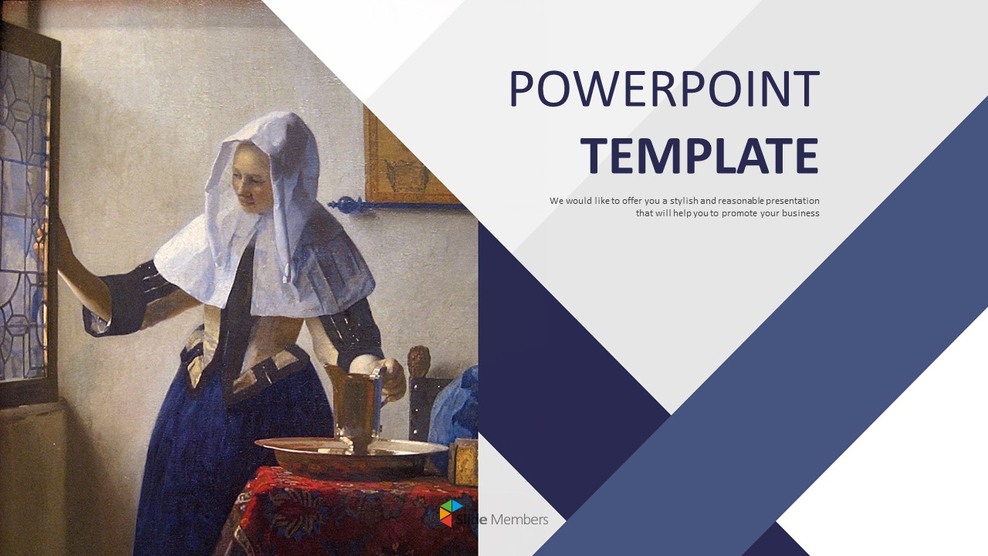 Johannes Vermeer \"Young Woman With a Water Pitcher\" - Free PPT Template_01