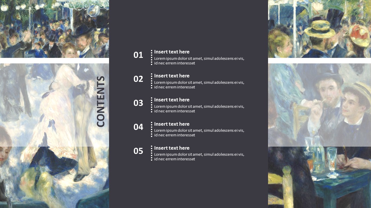 Pierre Auguste Renoir Bal Du Moulin De La Galette Montmartre Free Design Template Ppt Slides