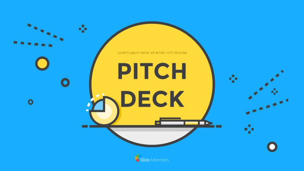 Flaches Design Layout Pitch Deck Einfache Präsentation Google Slides Vorlage_01